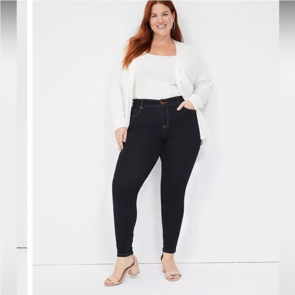 Lane Bryant Dark Blue Skinny Jeans